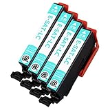 EPSON エプソン SAT-(LC/ライトシアン)【4本セット】 最新 互換 インクカートリッジ 《ICチップ搭載・残量表示対応》 サツマイモ SATLC SAT-LC 純正と併用可能 (対応機種: EP-712A EP-713A EP-714A EP-715A EP-812A EP-813A EP-814A EP-815A EP-716A EP-816A)【STAR JET製】