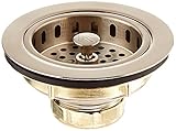 Keeney k5445dsbnキャスト真鍮ドロップPost Sink Strainerバスケット、つや消しニッケル