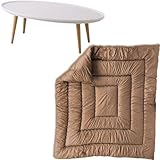 こたつ本体＋掛布団 2点セット  《こたつテーブル Blanche [ オーバル120] / 国産こたつ掛け布団 ブラウン》