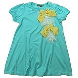 《H28年夏物》 nico hrat(ニコフラート) 製品洗い加工済み CR天竺半袖リボンワンピース 95cm /BU NO.B-260836