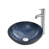 Vigo vgt844容器シンクと蛇口コンボ16 – 1 / 2 " Indigo Eclipse容器シンクWit、 VGT844 1