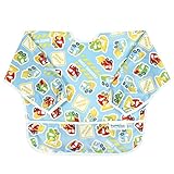 bumkins(バンキンス)スリーブビブ USA発お食事用防水長袖ビブ 6～24ヶ月 ひもタイプ Construction(ブルー) SU899