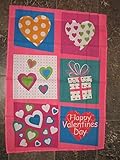 28X40 Happy Valentines Day Box Hearts Nylon Sleeved Garden Flag 28X40 [並行輸入品]