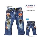 (ミキハウス)DOUBLE.B ダブルB ワッペンプリント！裏毛パイル素材のだまし絵パンツ 【90cm】