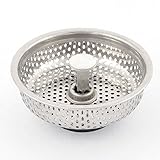 uxcell シンク ドレイン ストレーナー スクリーン ストッパー 金属 フィルタ バスケット キッチン バスルーム 83mm 直径