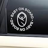 Baby on Boardビニールデカールラップトップ車トラックバンパーウィンドウステッカー(安全サイン) – グレー