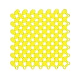 LuCoOファッションクリスマスソフト新しいSale candy-colored Loveフリーステッチプラスチックバスマットバスシャワーマット 30*30cm イエロー LUC-15125232