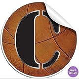 壁デカールLetterベビー名デカールステッカー装飾文字装飾スポーツ – 子供の赤ちゃんの保育園、男の子の寝室、子どもの遊び部屋by bugs-n-blooms Letter " C " オレンジ C