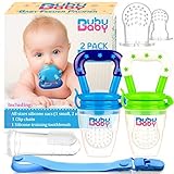 Bububaby Baby Feeder Toys with Pacifier Clip Holder/ Silicone Feeding Teether for Fresh and Frozen F