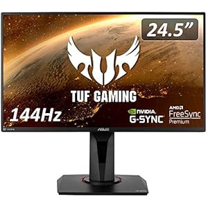 ASUS TUF Gaming ゲーミングモニター VG259Q 24.5インチ フルHD IPS 144Hz 1ms HDMI×2 ポートDP Adaptive-sync ELMB
