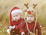 サンタとトナカイさんの帽子☆ ファーストクリスマス こどもの大好きなアニマル帽子！newborn-5T (newborn, サンタ)