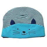 bolayu幼児新生児子供快適な帽子キャップコットンビーニーCartoon Kitten US サイズ: M カラー: ブルー