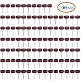 ZFE 100個40グリット繊維バフ 【3mm軸】100個入り ホイール　ナイロン　布ブラシホイール 研磨 剤 電動 ドリル ルーター ビット Proxxon dremel回転ツール用-3mmシャンク