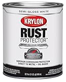 krylon 69213 Rust Protector and Preventative Enamel with Primer Quarts, Semi-Gloss White [並行輸入品]