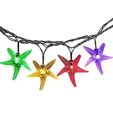 LUCKLED Starfish Solar String Lights, 20ft 30 LED Fairy Decorative Christmas Lighting for Indoor and