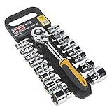 Seigenソケットセット17pc 1 / 2 " Sqドライブ6pt WallDriveメトリック