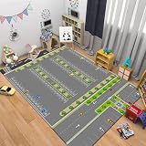 キッズマット 交通道路 子供 遊びマット 子供ゲームパッド ラグマット 数字柄 カーペット 交通道路地図 床暖房対応 早期教育 保育園 幼稚園 滑り止め プレイマット 大判 長方形 子供部屋 洗える