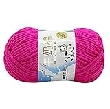 greatfun 1pc 50 g chunky Handニットスコアミルクコットンニット糸帽子スカーフセーターBlanket one size