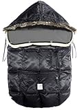 7AM Enfant "Le Sac Igloo" Footmuff, Converts into a Single Panel Stroller and Car Seat Cover - Black