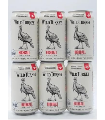 Amazon.co.jp: ワイルドターキー バーボンハイボール 8% [缶] 350ml x
