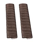2 PCSリネンカーシートベルトショルダーパッドシートベルトパッド、 コーヒー