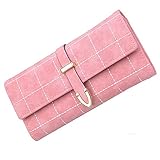 長財布 レディース PUレザー 三つ折り ロングウォレット (ピンク(Pink))