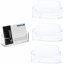 Amazon.co.jp: KASELINN アクリル 卓上名刺スタンド (3個入り) 横置き