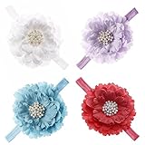 ベビー用ヘアバンド　お花柄 新生児 赤ちゃん 出産祝い 内祝い お宮参り 誕生日 100日記念 こどもの日 記念撮影 初節句に (03)