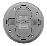 Hubbell Wiring Systems PT2X2CGY Fire-Rated Poke-Through Non-Metallic Replacement Cover, 7" Diameter 
