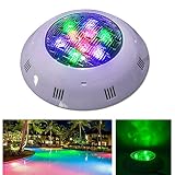 jiawen RGB Round LED Underwater Light IP68 Swimming Pool Fountain Spotlight Lamp with Remote Control