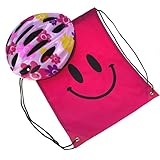 J@G ヘルメット こども用 自転車 ナップサック付き 超軽量 子供 可愛い ２サイズ (A-Mｻｲｽﾞ ﾌﾗﾜｰ2)