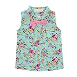 Cutelove 子供服 Tシャツ タンクトップ Tシャツ＆パンツ 上下セット 花柄 蝶結び付き 可愛い ショートパンツ 袖なし ベビー 女の子 夏