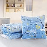 mochohomeポリエステルオールインワン折りたたみ旅行スロー枕within a Blanket – I Love Paris Throw Pillow: 16" x 16" & Blanket: 