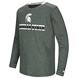 Colosseum Youth Michigan State Spartans長袖Teeシャツ Small (8/10) with Your Name Embroidered
