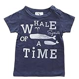 jeans-b. 2nd whale Tシャツ (ネイビー) 95cm