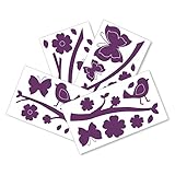 Lambs & Ivy Plumberry Wall Appliques, Plum, Pink, White [並行輸入品]