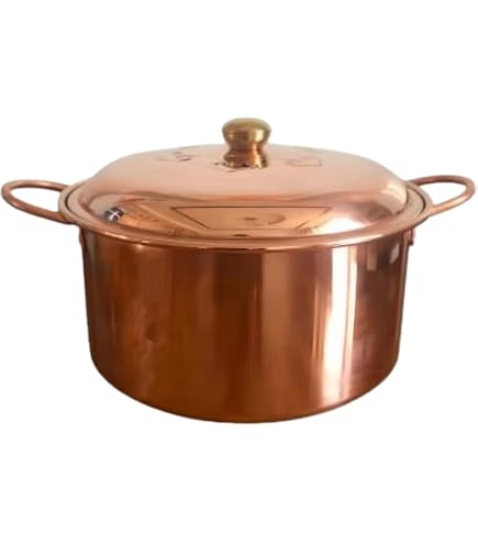 Amazon｜丸新銅器 山菜鍋 純銅 27cm 吊付 内側錫引き無｜ご飯鍋・文化