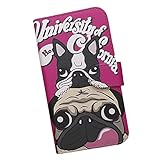 AQUOS R10 SH-M31 互換品スマホケース 手帳型 けいすけ おんぶ パグ フレンチブルドッグ カード収納 犬 きもかわ (s005)