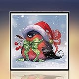 クリスマス鳥動物壁アートDIYホーム装飾用5dクラフトダイヤモンド