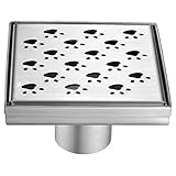 Dawn LMU050504 Memuru River Series - Square Shower Drain (Stamping Technique & Press in the Base), 5
