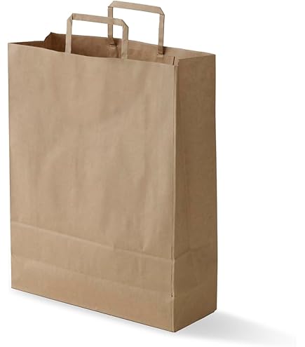 Amazon.co.jp: 井上紙業 紙袋 手提げ 茶 クラフト 無地 日本製 HA-4