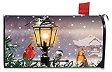 The Gathering冬メールボックスカバーLamp Post Cardinals標準Briarwood Lane