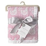 Living Textiles Muslin Jacquard Blanket, Pink Bird by Living Textiles [並行輸入品]