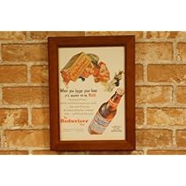 バドワイザーポスター　52cm×72cm　非売品　額縁付 Budweiser インテリアピクチャー バドワイザー ポスター