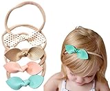 California totウサギ耳フェイクレザーbow-stretchヘッドバンドベビー幼児の女の子、4のセット US サイズ: One Size