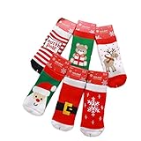 (スマイル ワキキ)Smile YKK クリスマス ベビー キャラクター ソックス キッズ 靴下 厚手 子供 冬 女の子 綿 6足組 色ランダム 発送 M