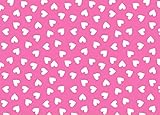 SheetWorld Fitted Square Playard Sheet 37.5 x 37.5 (Fits Joovy) - Primary Hearts White On Pink Woven