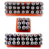 レザークラフト 打刻印 大文字 小文字 数字 セット ハンドメイド アルファベット ポンチ 革 DIY 金属 (大文字+小文字+数字セット)