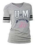 NCAA Michigan WolverinesジュニアクラシックCollegiateロゴフットボールTシャツ L ホワイト