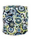 BubuBibi Bamboo Fun Prints Pocket Snaps Cloth Diaper/ Nappy - OS + 2 Inserts (One Size, Circles) by 